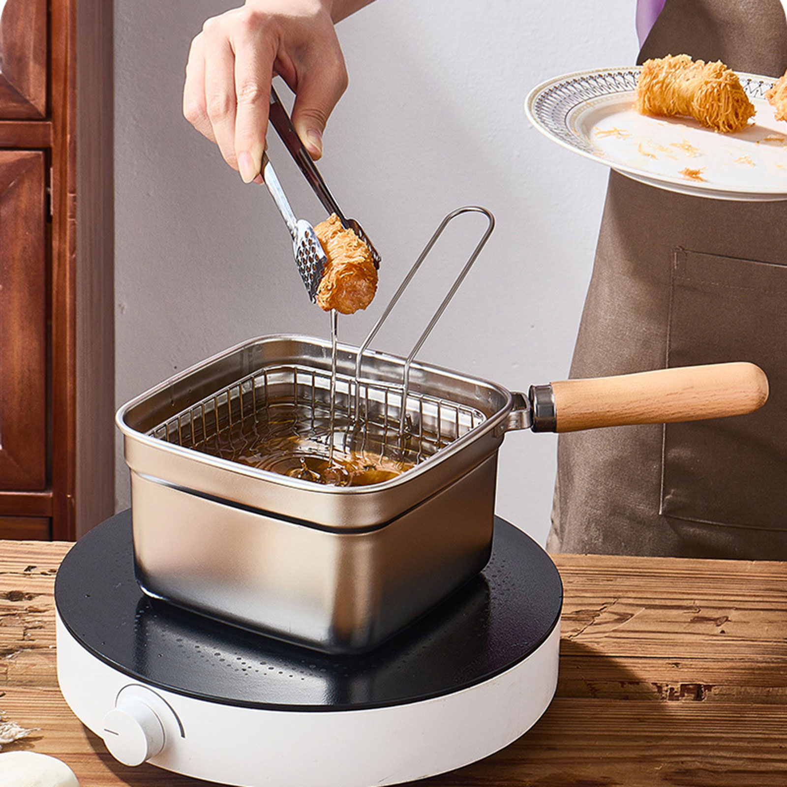 Home Cooking In French - Mini Deep Fryer Pot for Camping