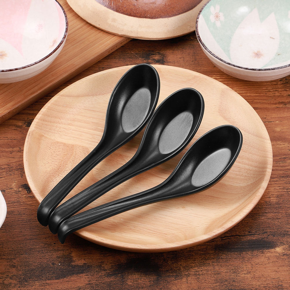 Home Cooking Japanese Food - 4Pcs Melamine Soup Spoons Sturdy Japanese
