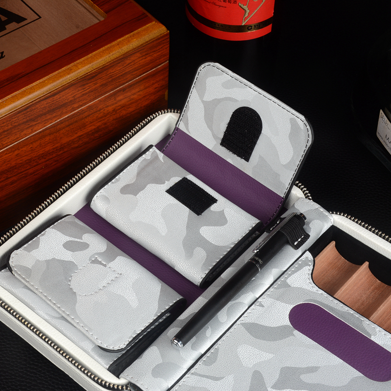 Travel Cigar Case Leather Ciga - Smoker Box Wood Chip review and price