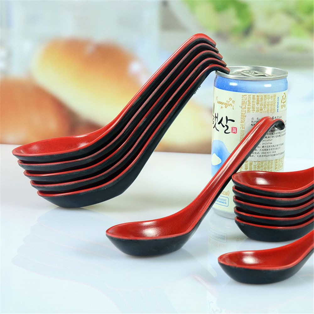 Black Red Plastic Spoon Home F - Home Cooking Restaurant review and price