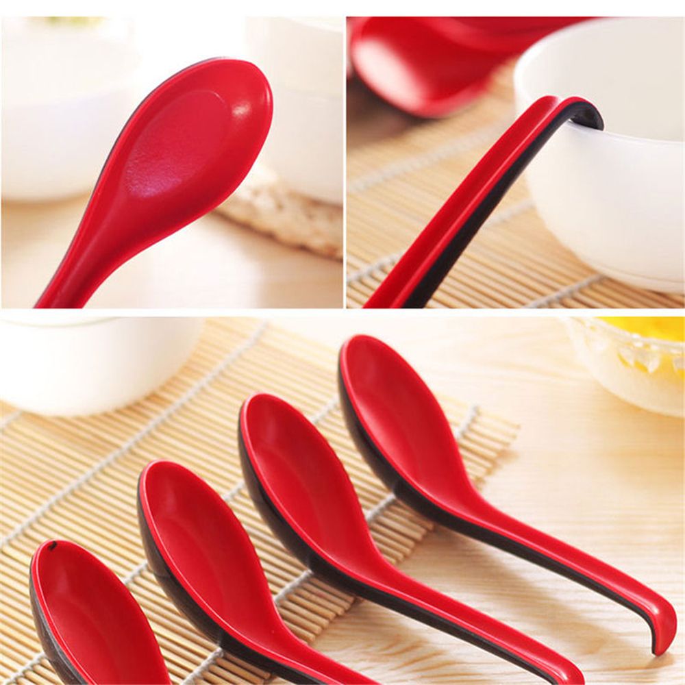 Black Red Plastic Spoon Home F - Home Cooking Restaurant review and price