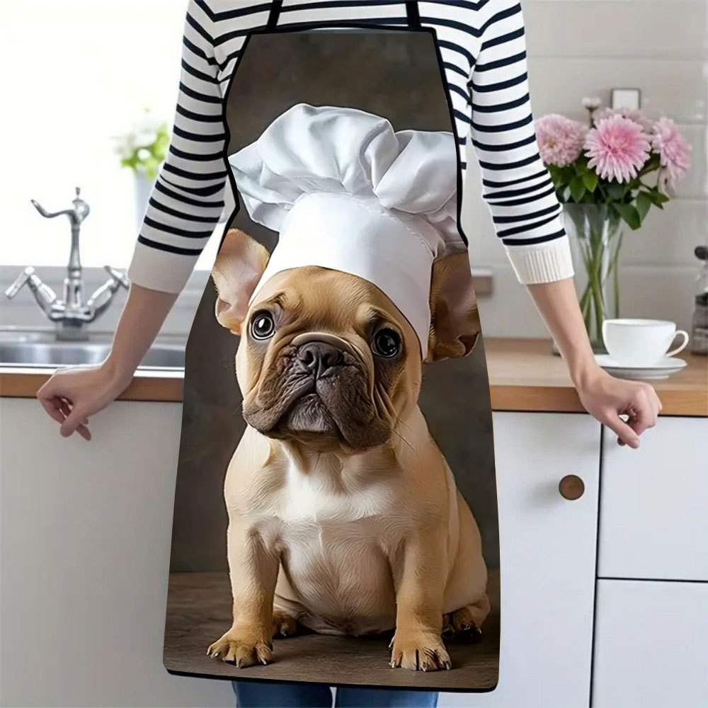 1pc French Bulldog Chef Apron  - Home Cooking In French review and price