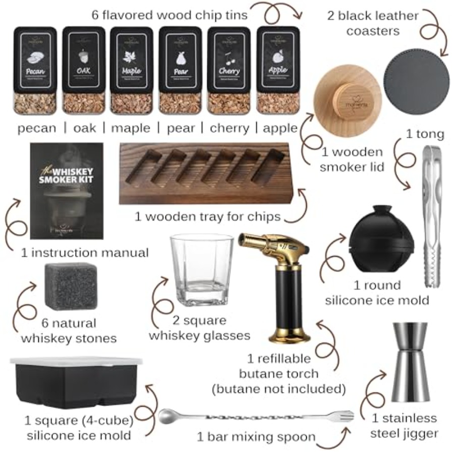 Premium Whiskey Smoker Kit Woo - Smoker Box Wood Chip review and price