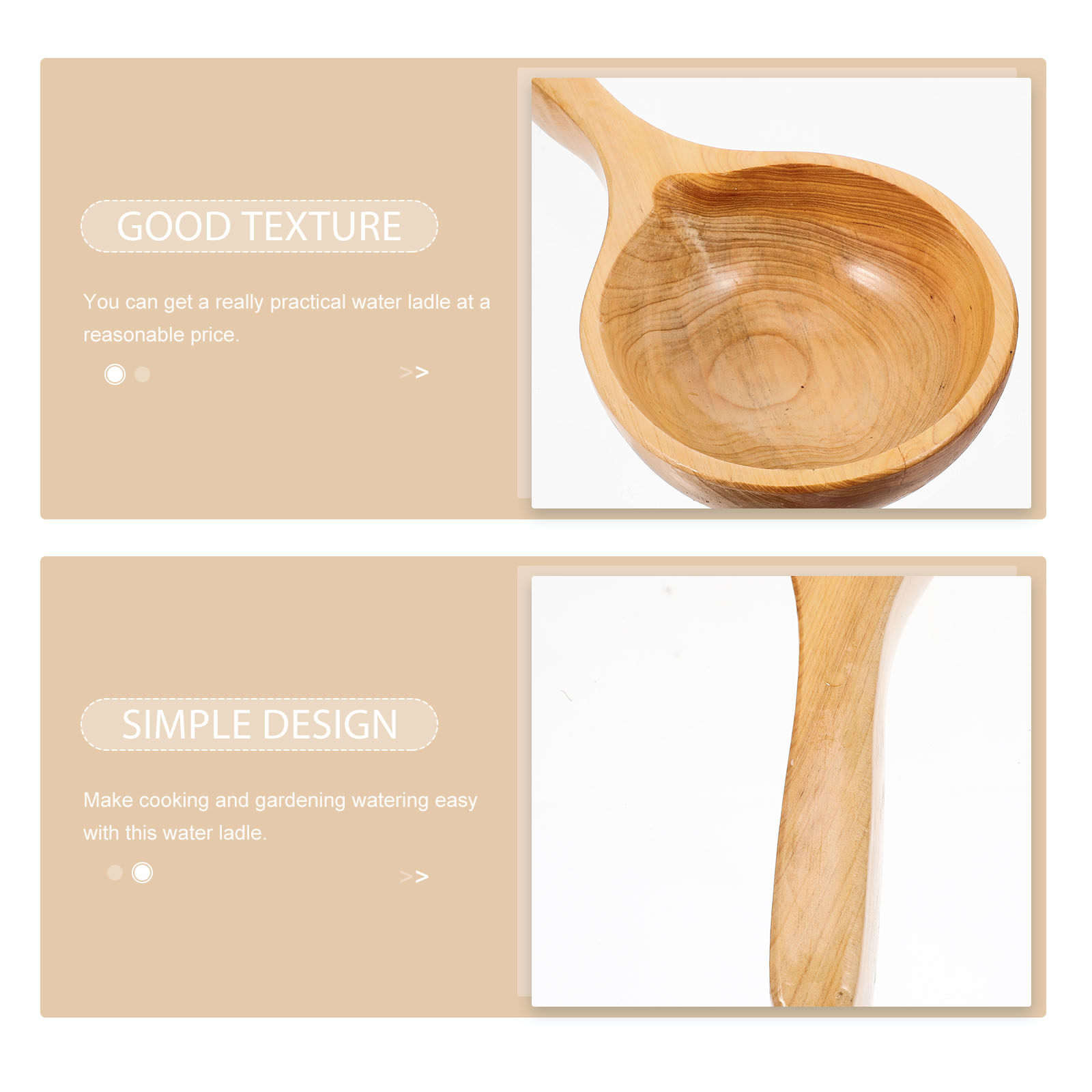 Wood Ladle Water Scoop Ergonom - Home Cooking Restaurant review and price