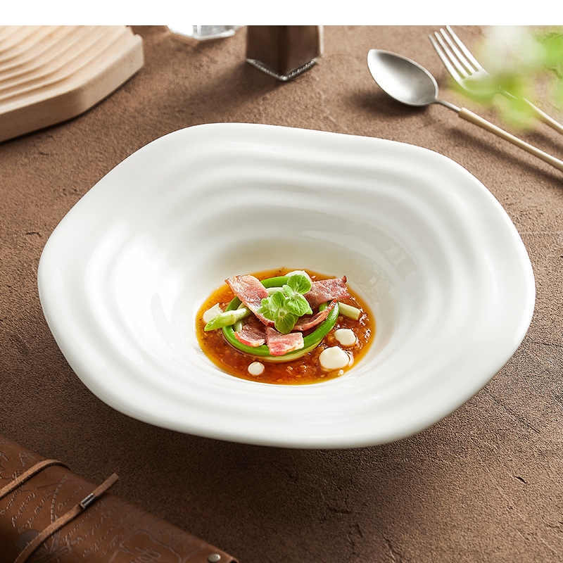 Irregular Shaped White Salad P - Home Cooking Restaurant review and price