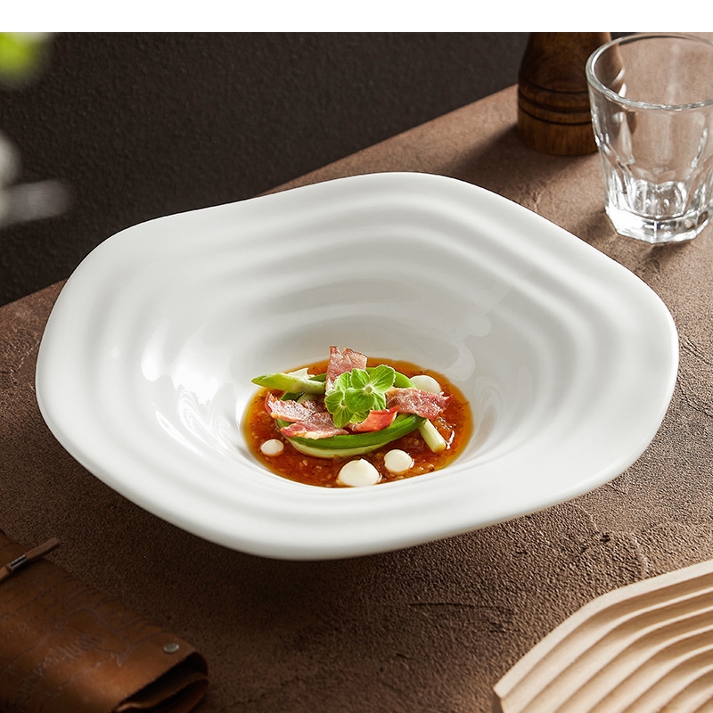Irregular Shaped White Salad P - Home Cooking Restaurant review and price
