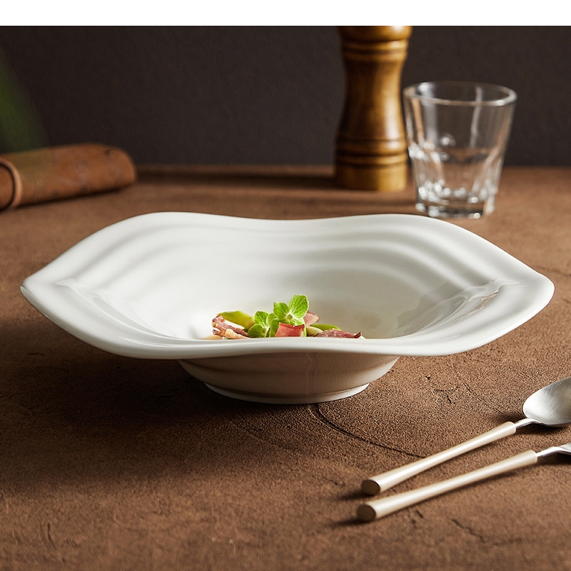 Irregular Shaped White Salad P - Home Cooking Restaurant review and price
