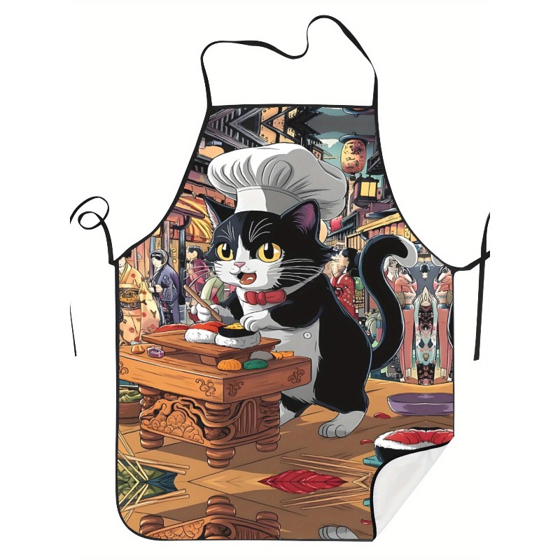 Funny Sushi Chef Cat Cartoon K - Home Cooking Japanese Food review and price