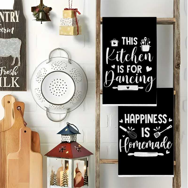 2Pcs, Kitchen Towels with Fun  - Home Cooking On review and price
