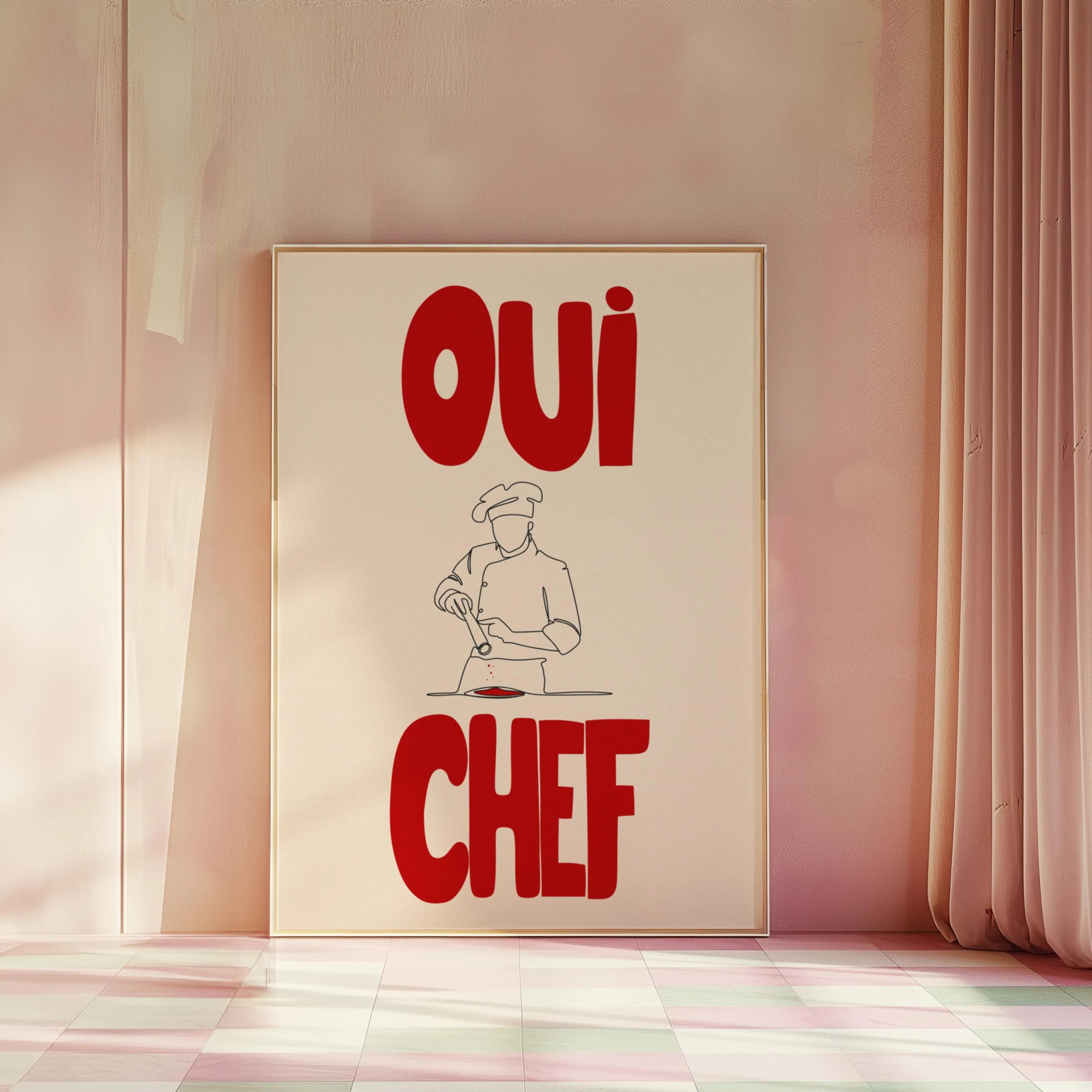 Oui Chef Gourmet Canvas Printi - Home Cooking In French review and price